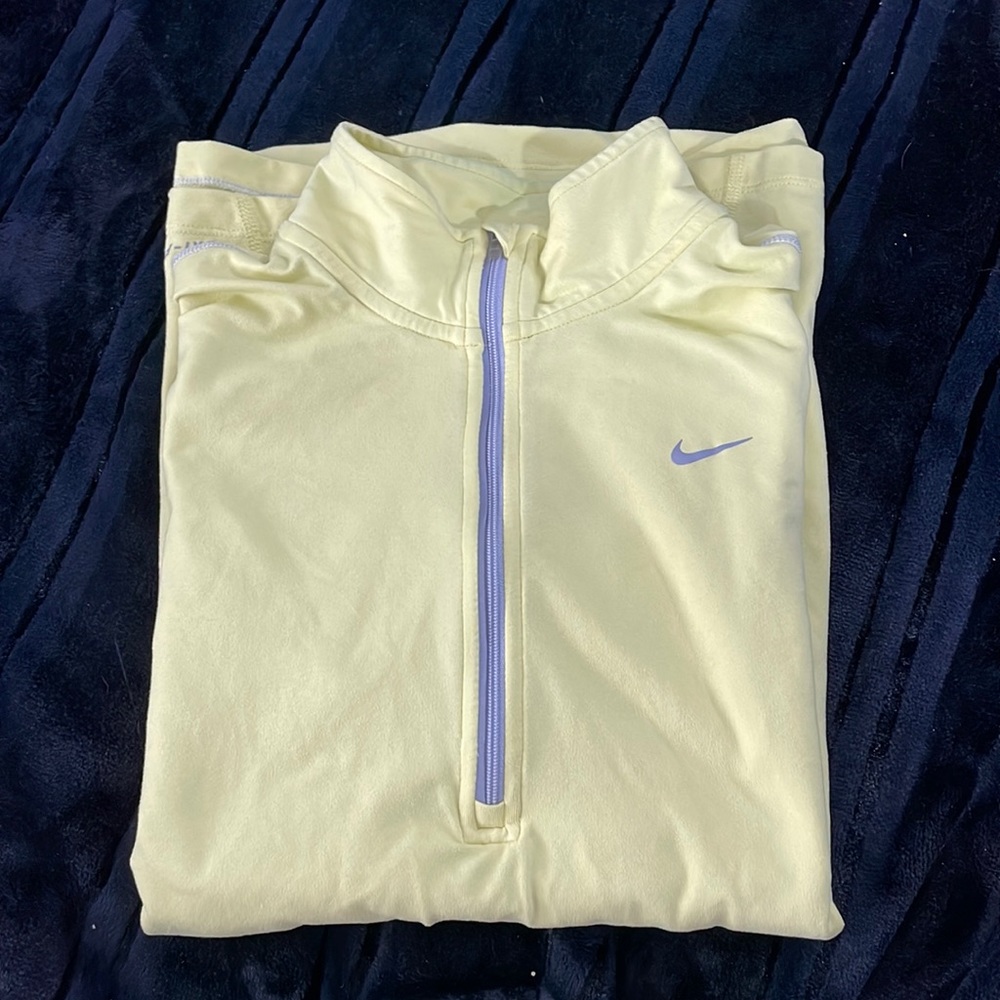 Yellow Nike athletic 1/4 zip up